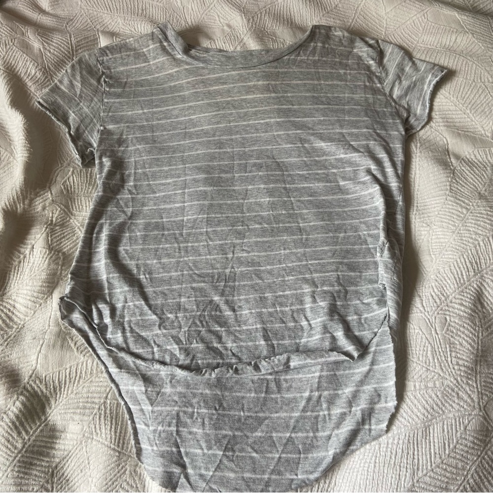 frank & eileen grey tee with white stripes